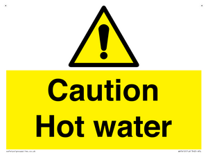 Caution Hot water
